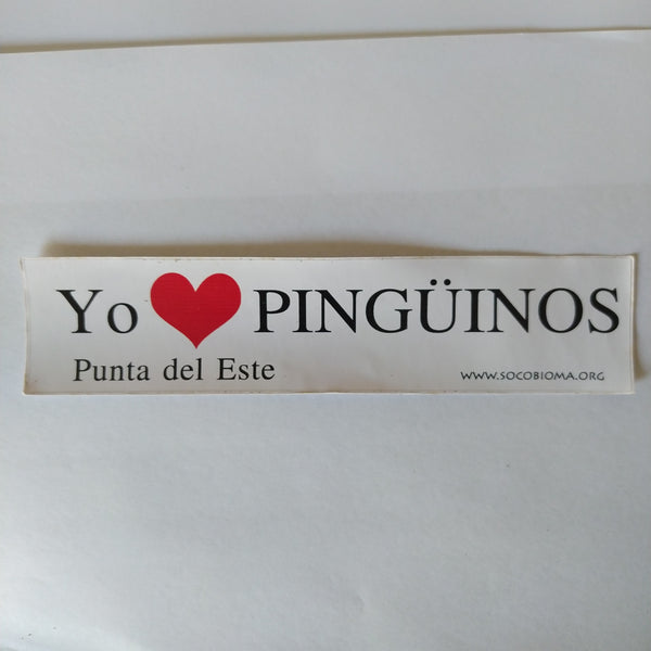 Calcomanía Yo amo pingüinos