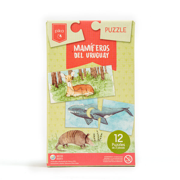 Puzzle Mamíferos del Uruguay - 12 puzzles de 2 piezas