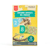 Puzzle Contando animales - 12 puzzles de 2 piezas